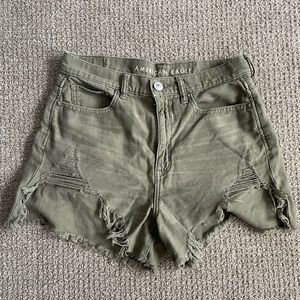 American Eagle Olive Green Mom Shorts